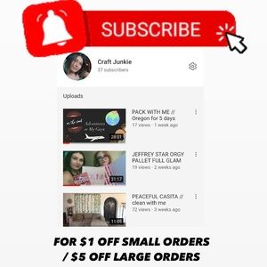 SUBSCRIBE TO YT FOR DISCOUNTED PURCHASE
